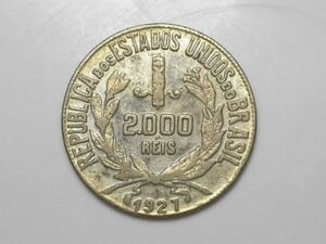 2.000 Réis -1927 / Mocinha / Prata / Data escassa
