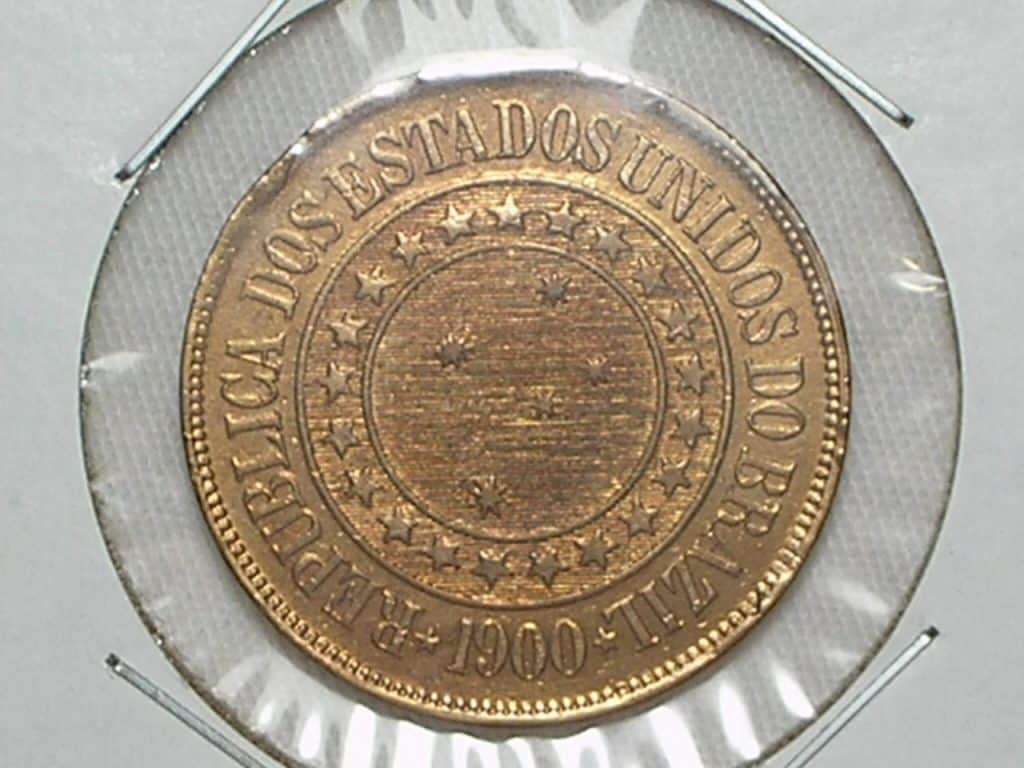 | Casa do Colecionador 40 Réis - 1900 / República - Bronze / Soberba e mais