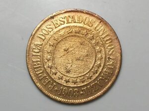 40 Réis - 1908 / Bronze - República - Mbc
