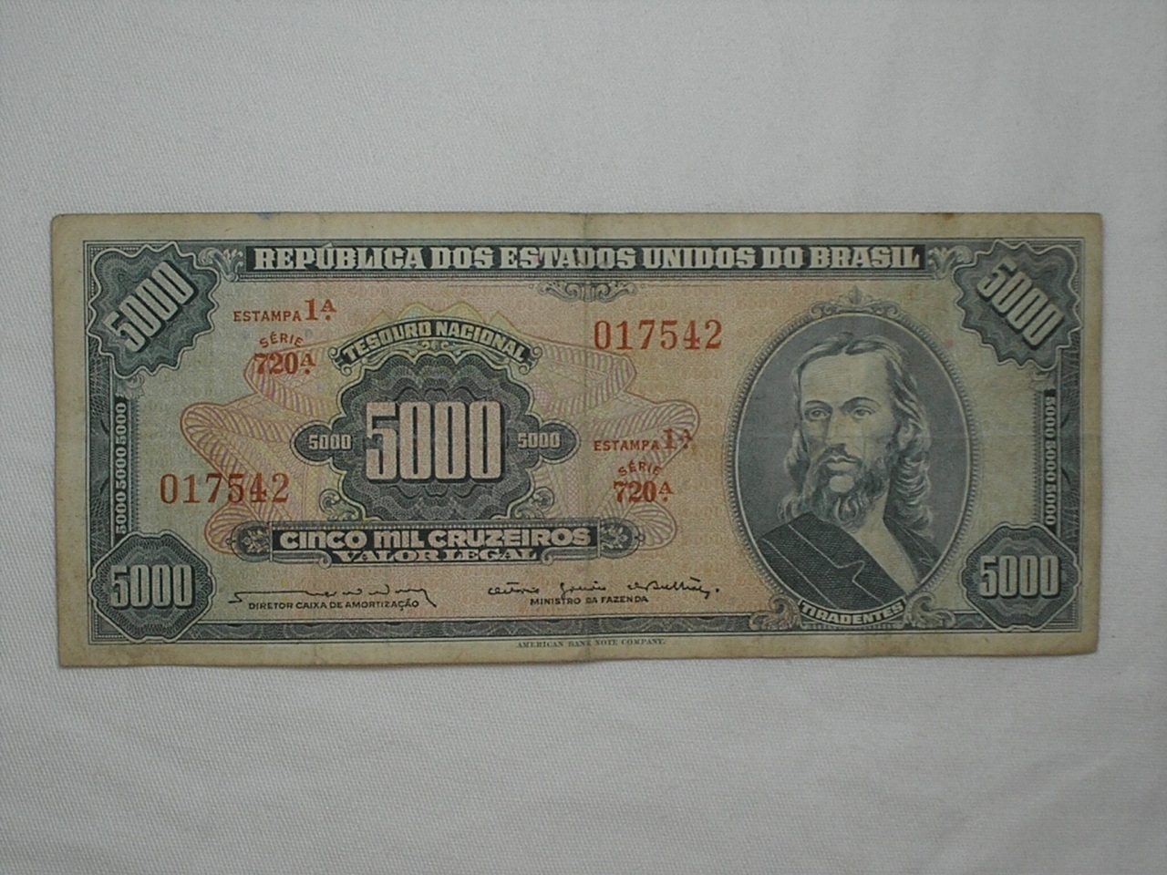 | Casa do Colecionador 5.000 Cruzeiros - C-058 / Tiradentes / 017542