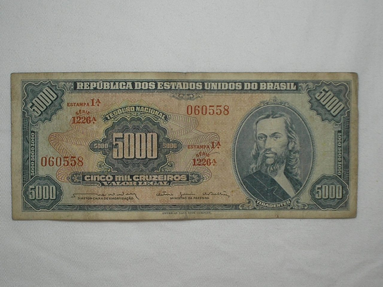 | Casa do Colecionador 5.000 Cruzeiros - C-058 / Tiradentes / 060558