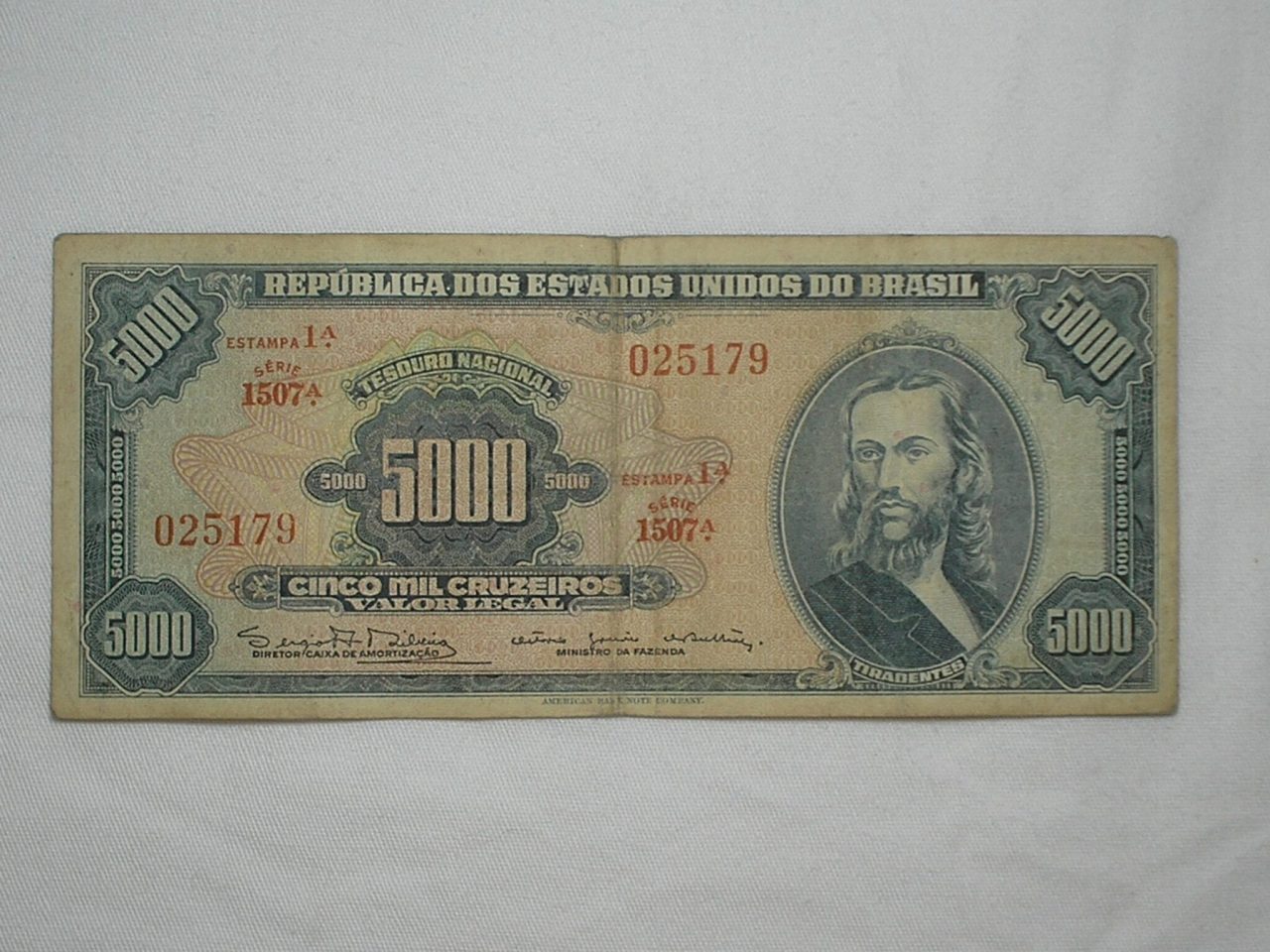 | Casa do Colecionador 5.000 Cruzeiros - C-059 / Tiradentes / 025179
