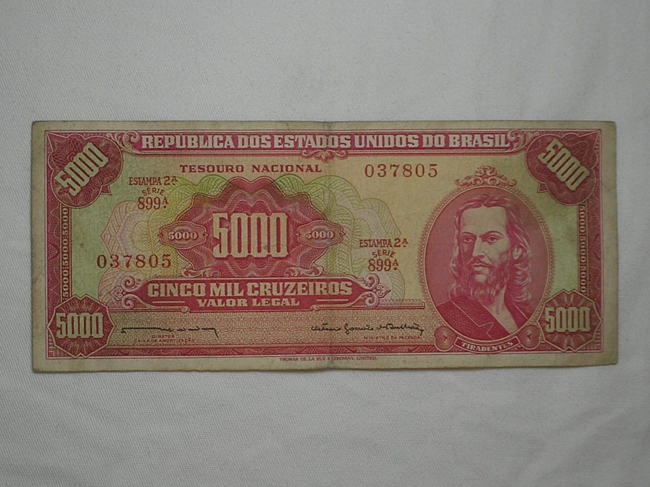| Casa do Colecionador 5.000 Cruzeiros - C-108 / Tiradentes / 037805