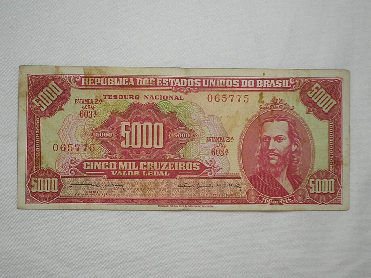 | Casa do Colecionador 5.000 Cruzeiros - C-108 / Tiradentes / 065775