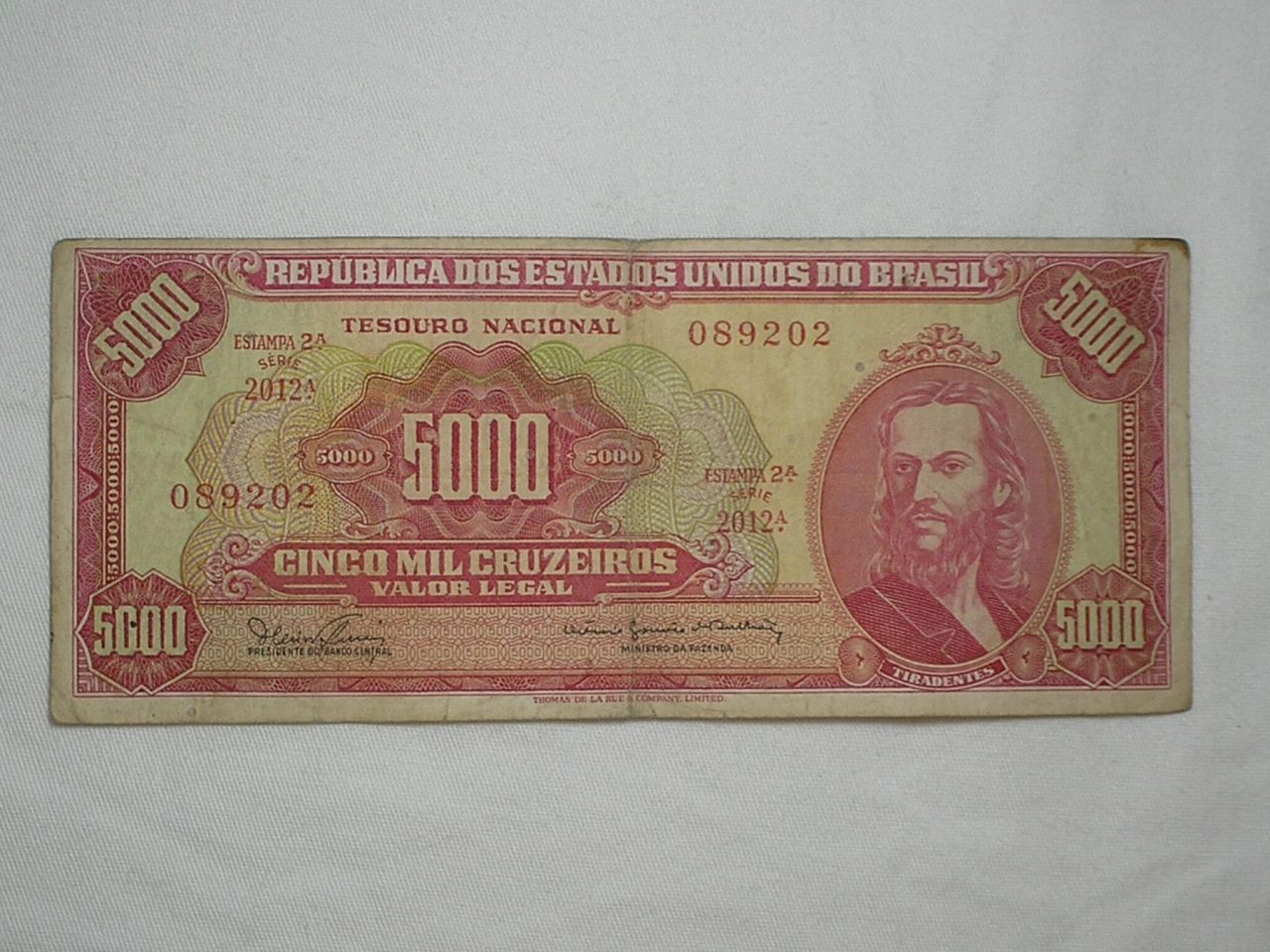 | Casa do Colecionador 5.000 Cruzeiros - C-110 / Tiradentes / 089202