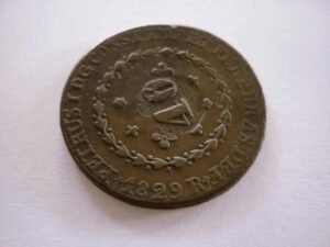 80 RÉIS 1829R.CAR. DE 40, VARIANTE 22 TULIPAS .