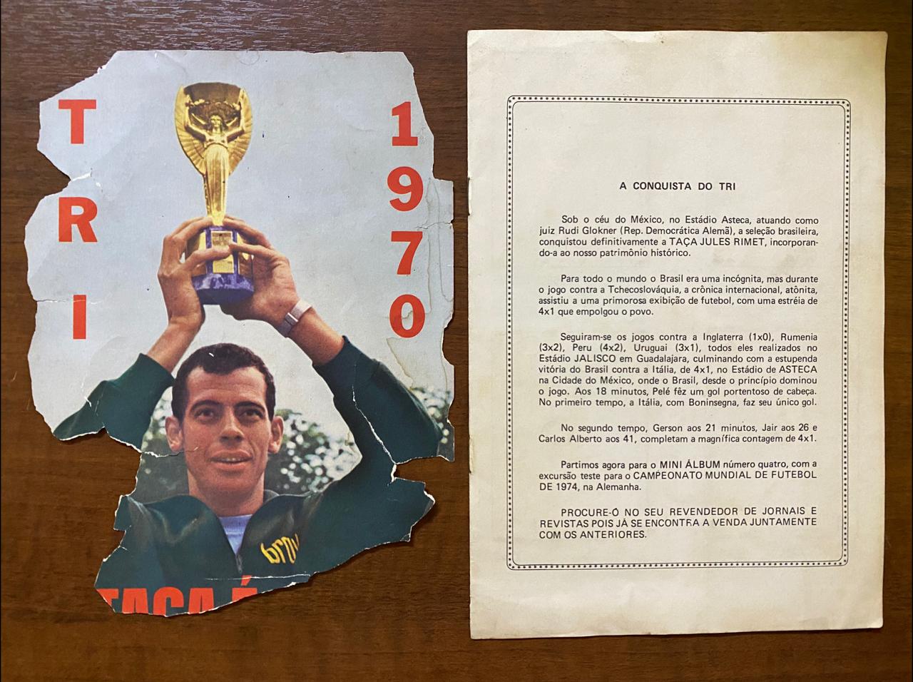 | Casa do Colecionador Álbum de Figurinhas Tri 1970 - A Taça é Nossa