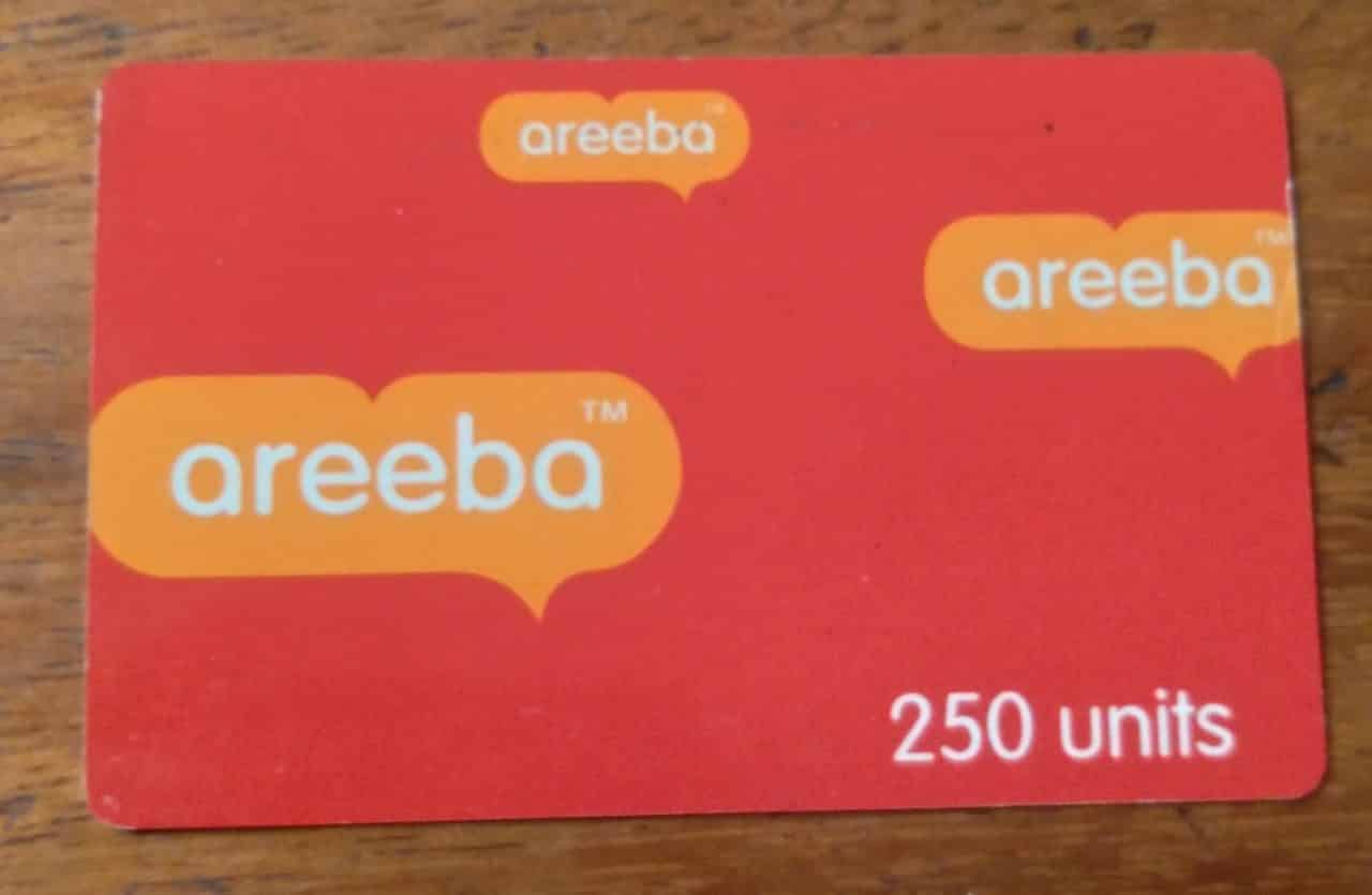 | Casa do Colecionador Cartão telefone Gana Areeba. 250 units fundo vermelho.