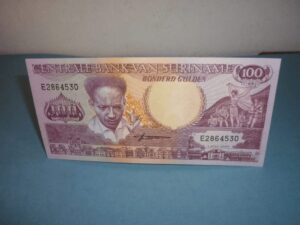 CÉDULA 100 GULDEN SURINAME FE.