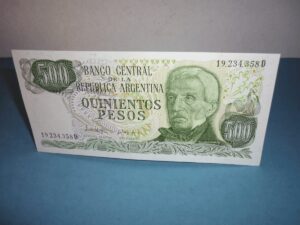 CÉDULA 500 PESOS ARGENTINA FE .