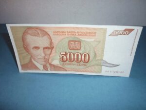 CÉDULA 5000 DINARES YUGOSLAVIA MBC.