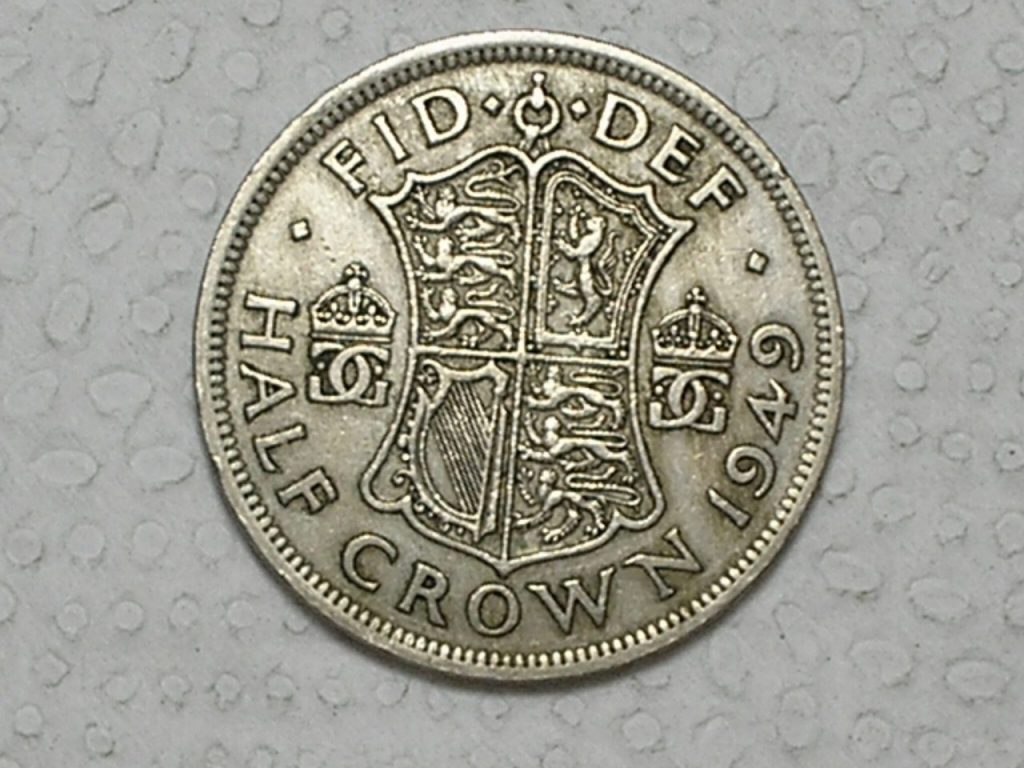 | Casa do Colecionador Inglaterra) 1/2 Crown - 1949 / Georgivs VI / m140