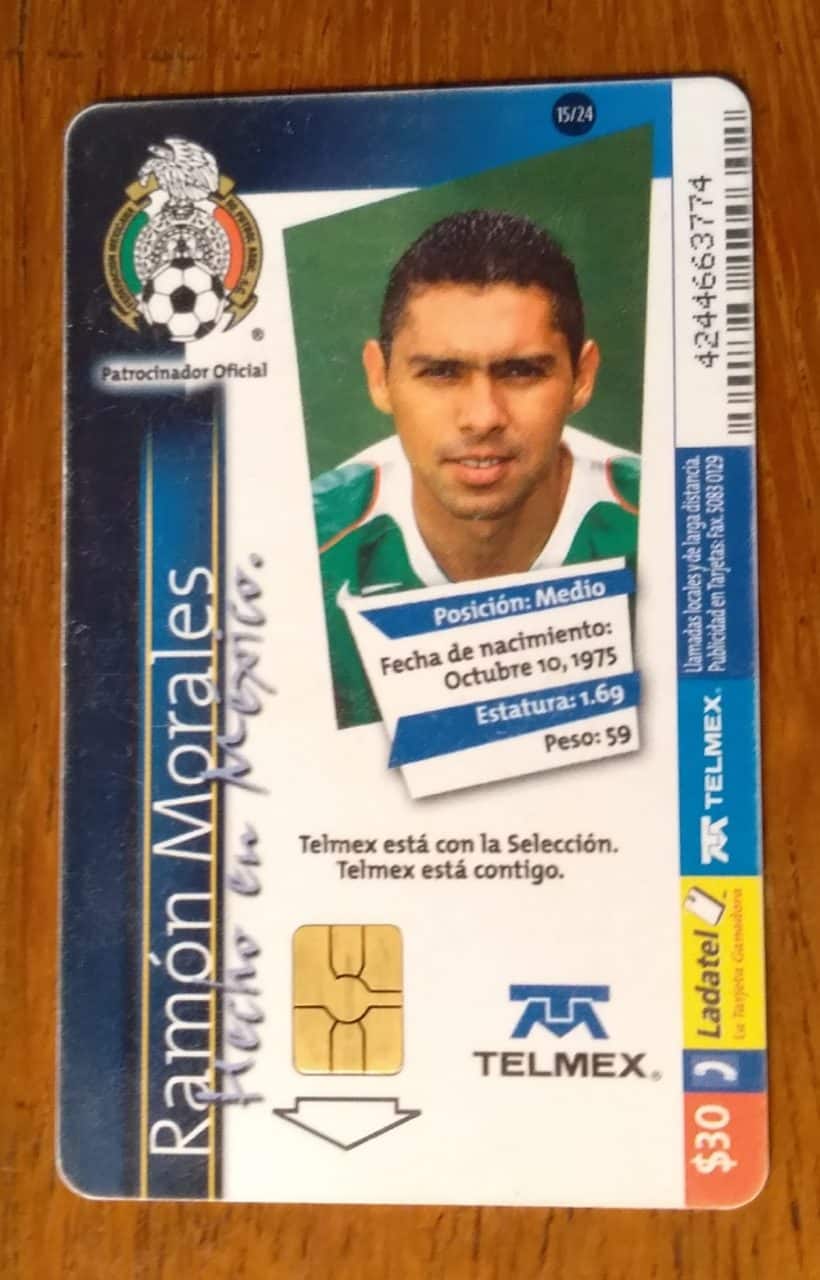 | Casa do Colecionador México Telmex Ladatel / Selecção Futebol 15 / Ramon Morales.