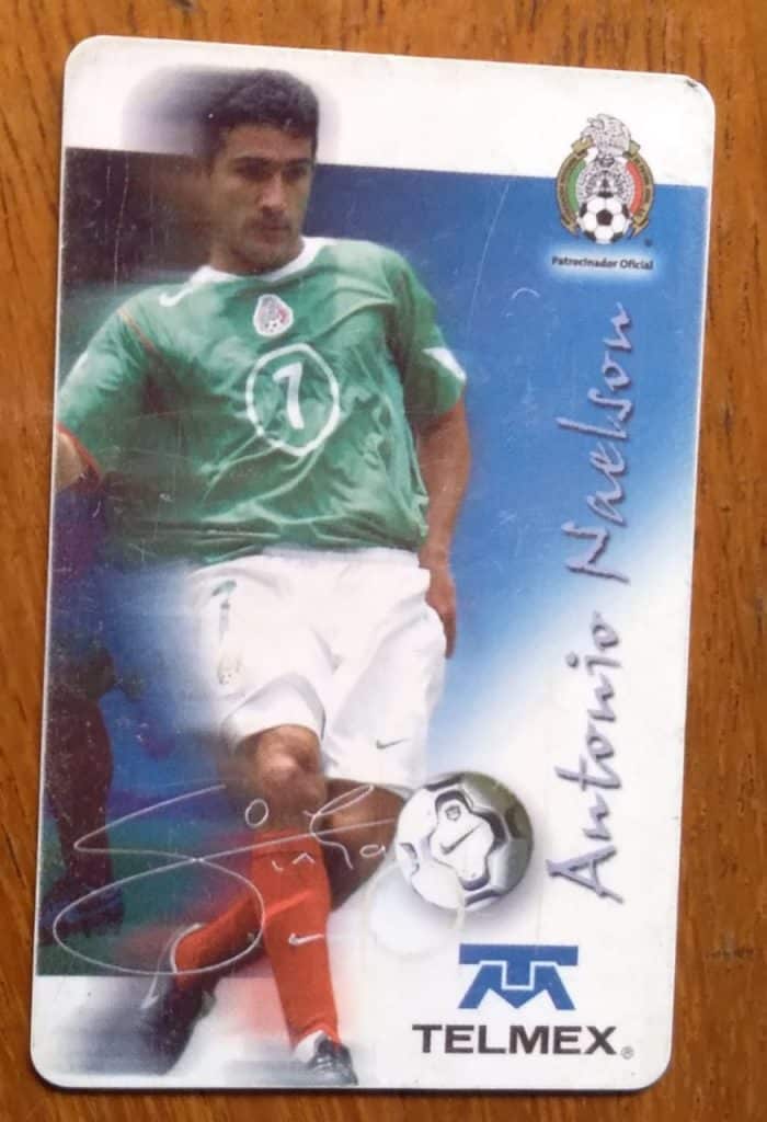 | Casa do Colecionador México Telmex Ladatel / Selecção Futebol 16 / Antonio Naelson / ct Chip.