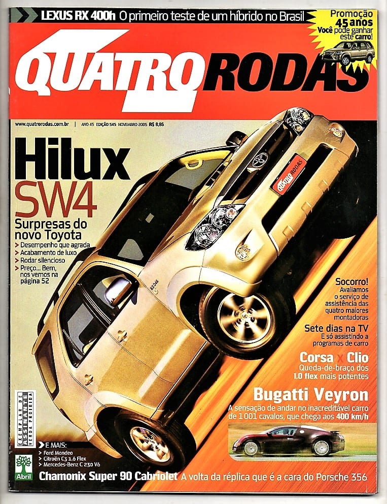 | Casa do Colecionador Revista 4 Rodas – Nº 545 – Novembro de 2005