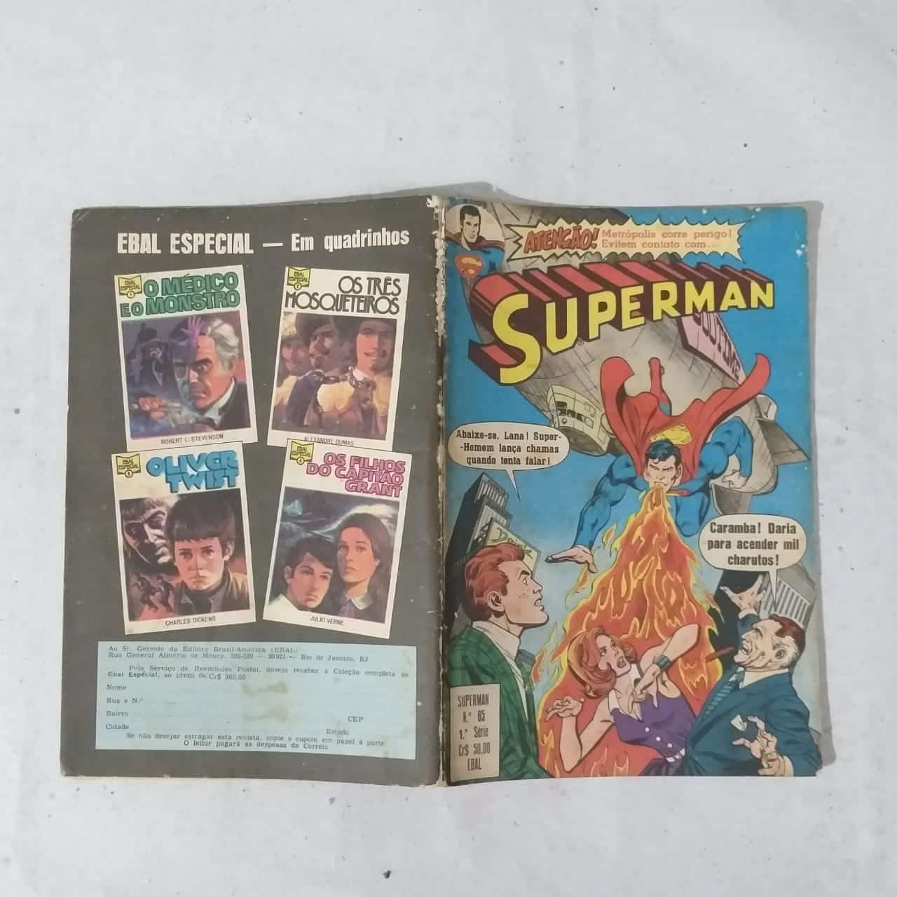 | Casa do Colecionador Superman em Formatinho Nº 65 (Editora Ebal) Outubro/Novembro de 1981 (HQ/Gibi)