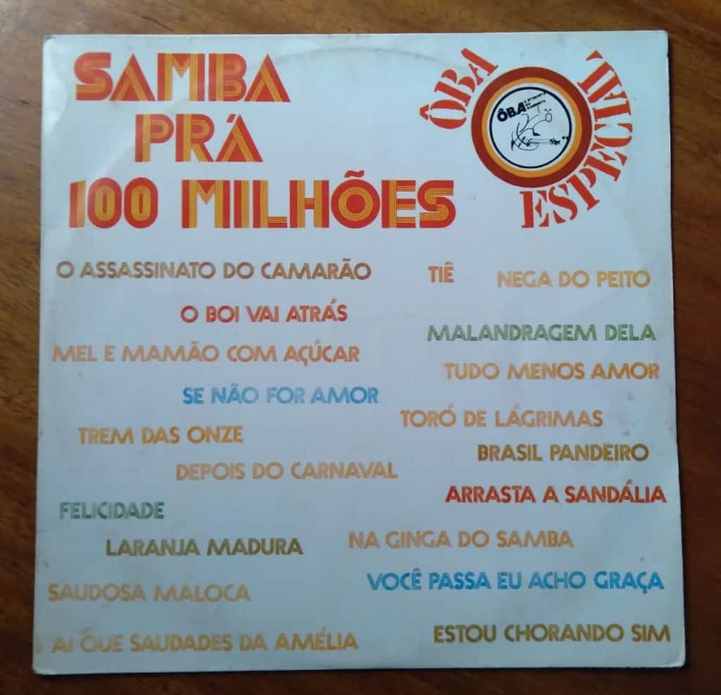 | Casa do Colecionador Vinil LP Oba Samba pra 100 milhões / assassinato do Camarão Saudosa Maloca.