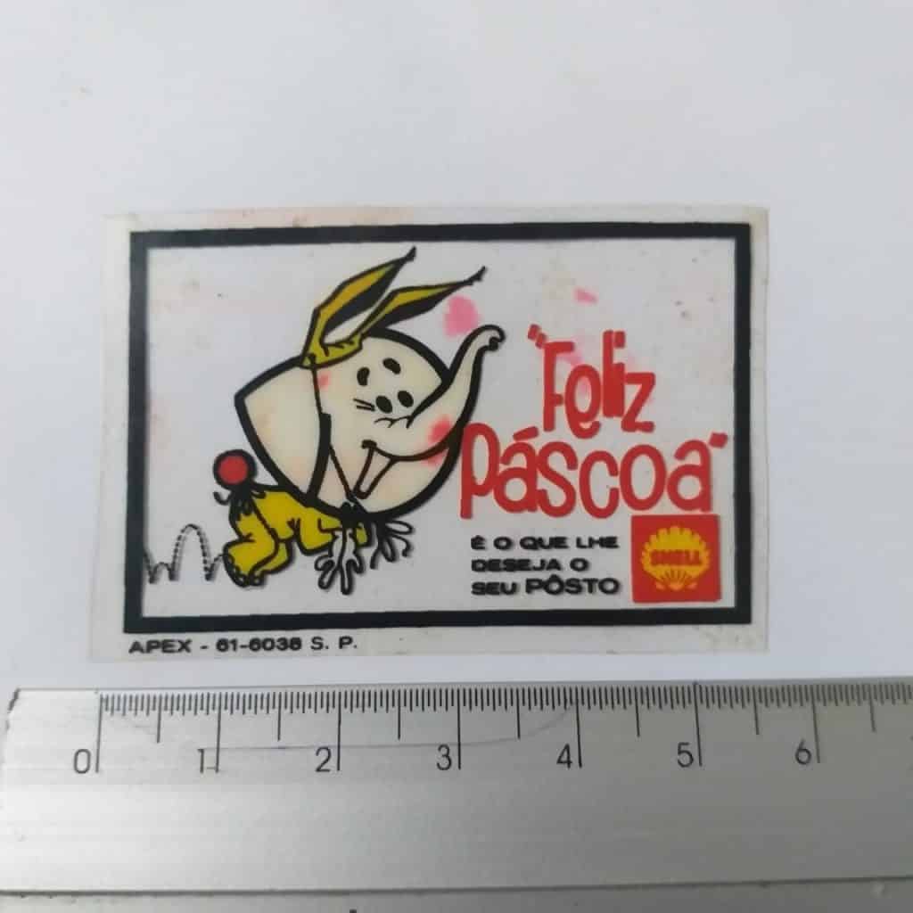 | Casa do Colecionador Adesivo Plástico - Shell - Elefantinho - Feliz Páscoa