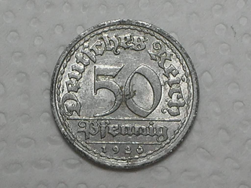 | Casa do Colecionador Alemanha 50 Pfennig 1926 Deutches Reich M220