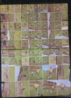 Folha com as todas as figurinhas do Álbum Futebol Tetracampeão - 1995