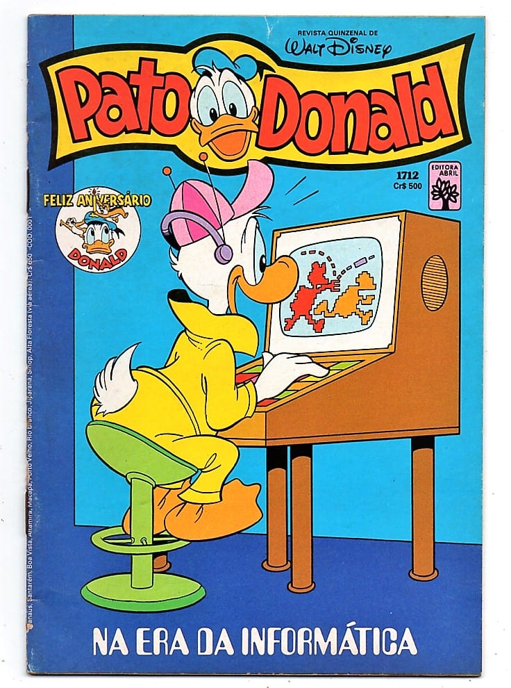 | Casa do Colecionador HQ – Gibi – Pato Donald - Nº 1712 – Editora Abril - Agosto 1984