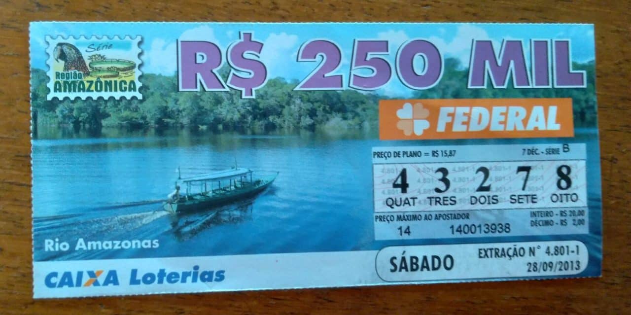 | Casa do Colecionador Loteria Federal 4801 / Região Amazônica / Rio Amazonas.