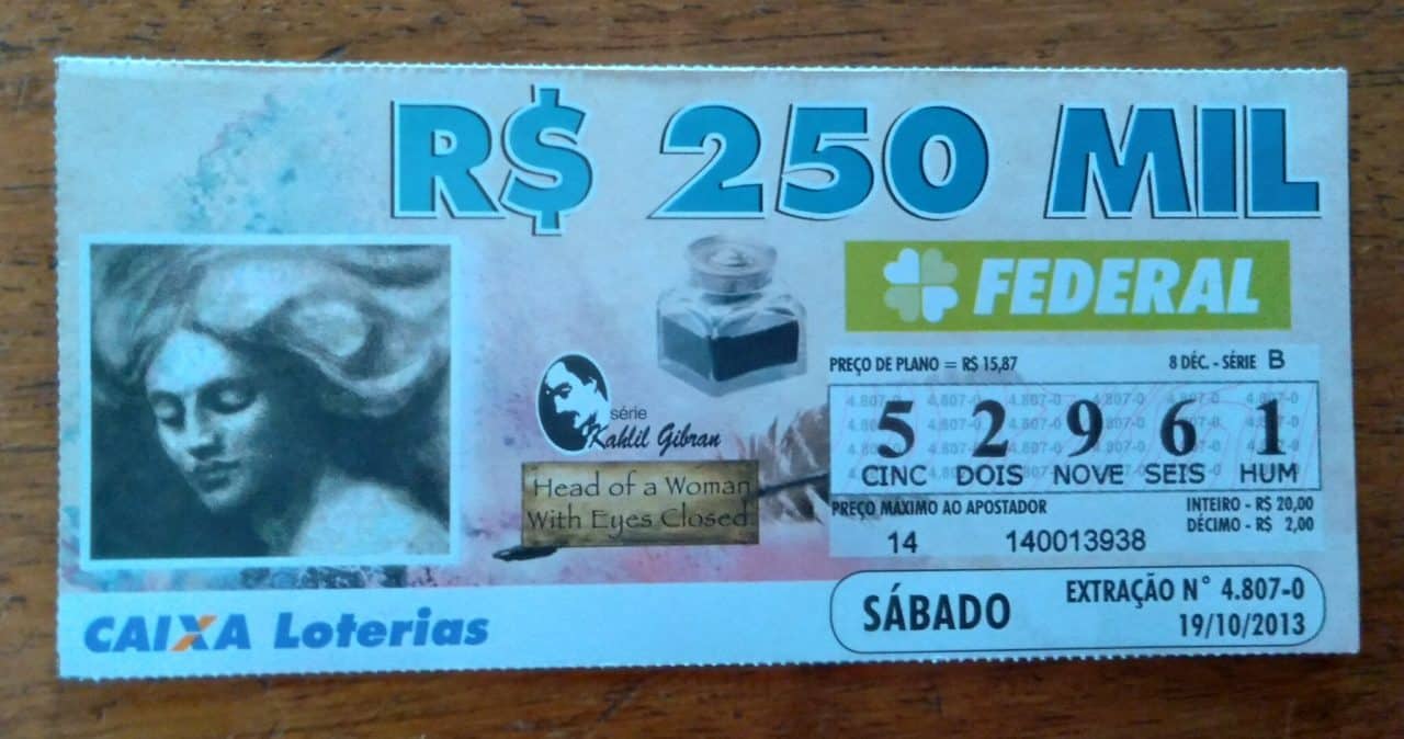 | Casa do Colecionador Loteria Federal 4807 / Kahlil Gibran / Head of a Woman