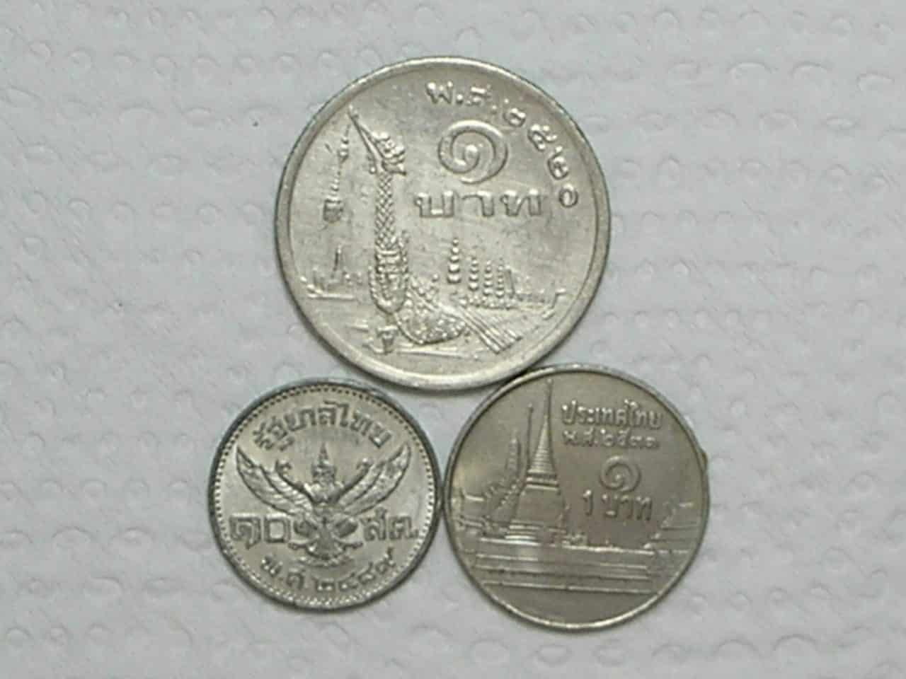 | Casa do Colecionador Thailandia) 1 Baht - 1977 / 1986 + 10 Satang - 1950 / m220