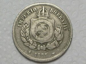 100 Réis - 1877 do Império / Data escassa / Cod. 290.1