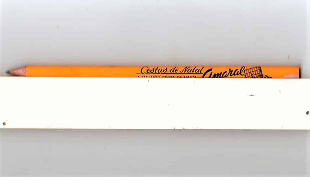 | Casa do Colecionador Antigo Lapis Propaganda - Cestas de Natal Amaral - Anos 60 - Colecionavel