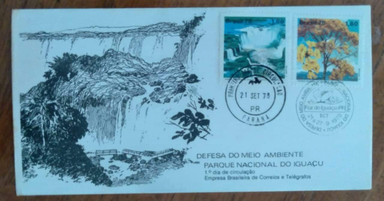 | Casa do Colecionador Envelope Comemorativo ECT Paraná 1978 / Defesa Meio Ambiente Parque Nacional do Iguaçu.