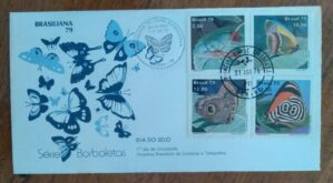 Envelope Primeiro Dia ECT Paraná 1979 / Dia do Selo Brasiliana Borboletas.