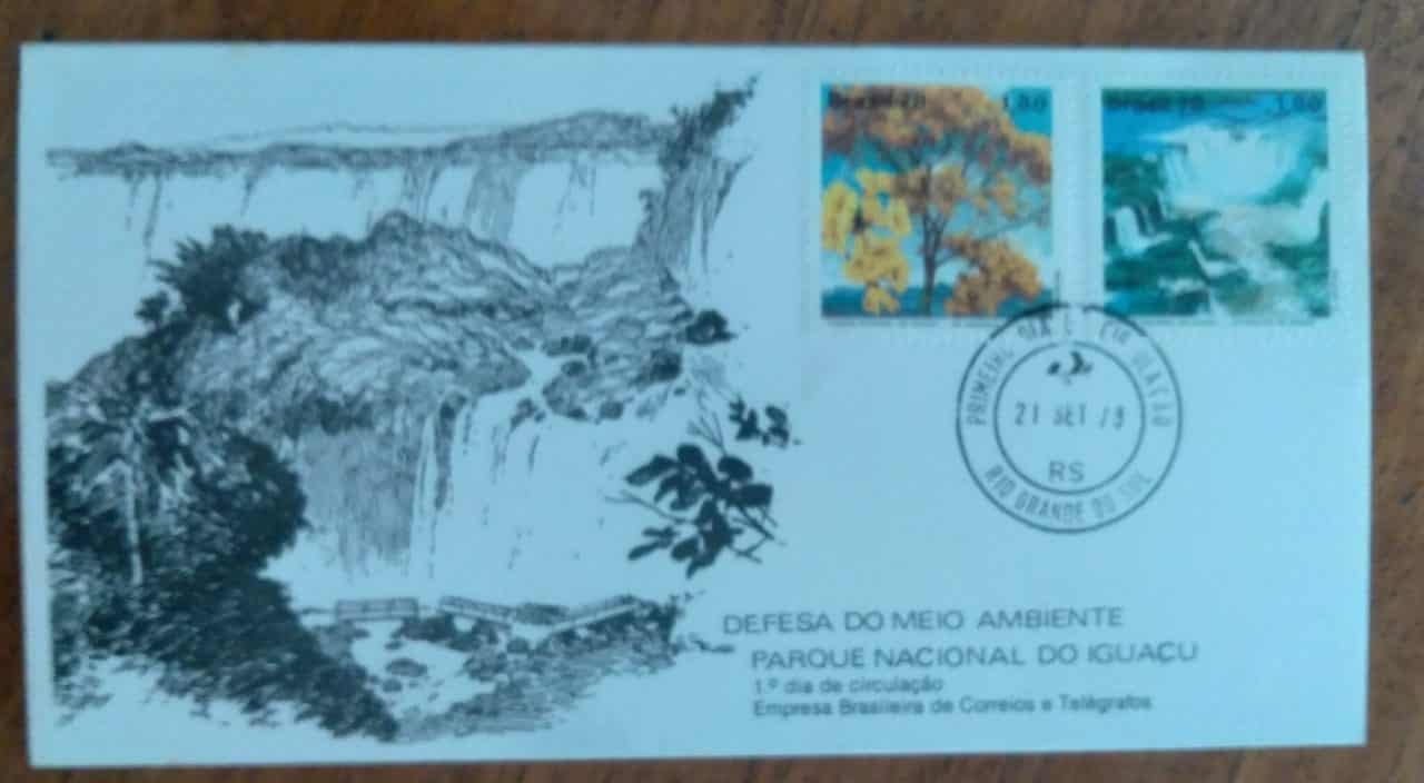 | Casa do Colecionador Envelope Primeiro Dia ECT RS 1978 / Defesa Meio Ambiente / Parque Nacional do Iguaçu