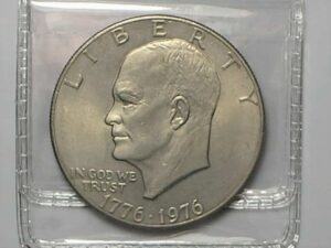 Estados Unidos da América > 1 Dollar - 1976-D / Comemorativa bicentenial / Busto de Eisenhower / Flor de cunho