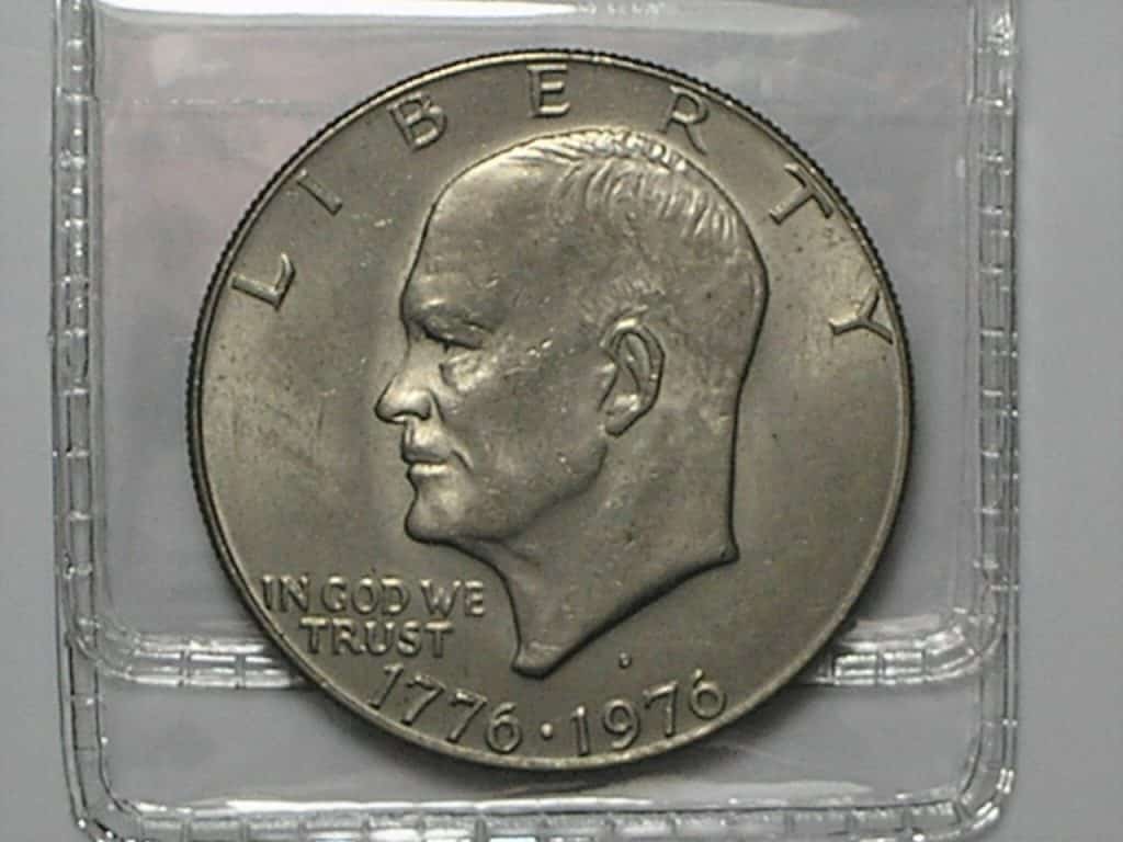 Estados Unidos da América > 1 Dollar - 1976-D / Comemorativa bicentenial / Busto de Eisenhower / Sob