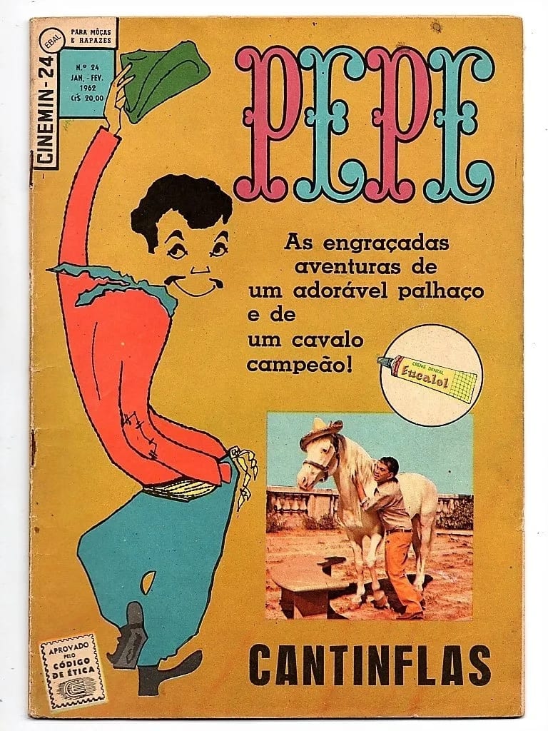 | Casa do Colecionador Hq Gibi - Cinemin N° 24 Pepe Cantinflas - Ebal 1962