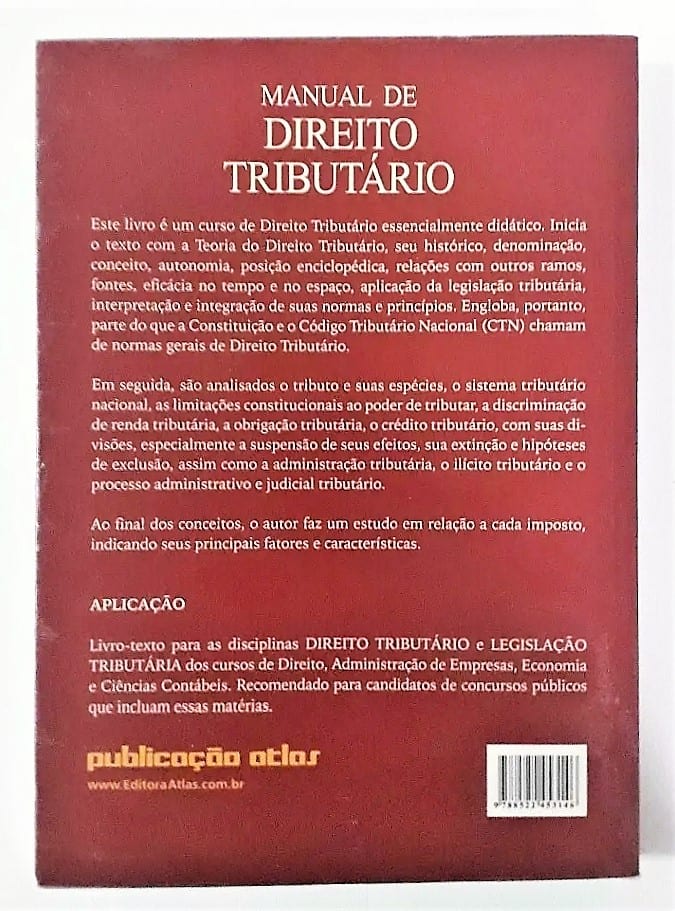| Casa do Colecionador Livro - Manual De Direito Tributário - Sergio Pinto Martins