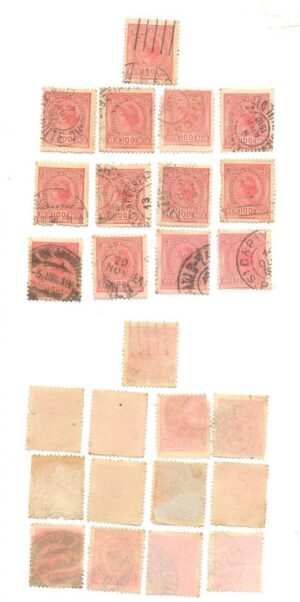 LOTE COM SELOS DE 100 RÉIS .