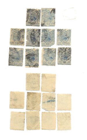 LOTE COM SELOS DE 50 RÉIS .