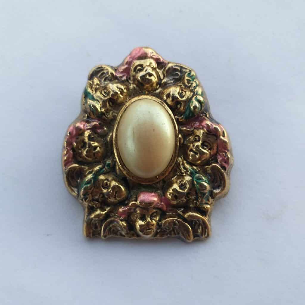 Raro Broche Estilo Arte Nouveau - Anos 60