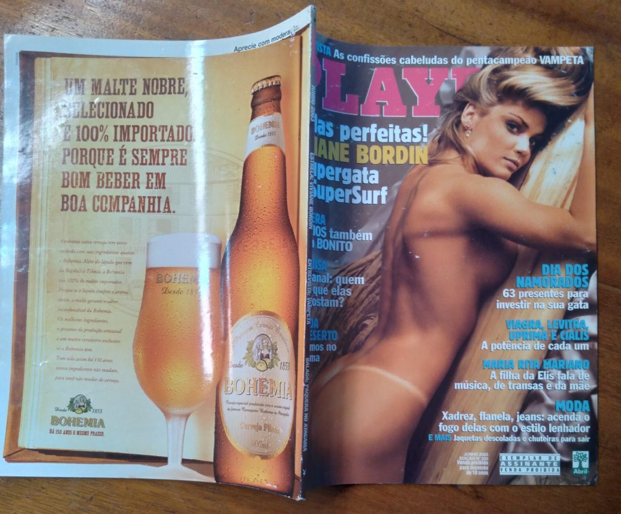 | Casa do Colecionador Revista Abril Playboy 335 2003 / poster Viviane Bordon / Atacama Viagra Paquera.