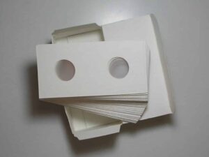 Caixa com 50 Coin Mylar Holder importados para moedas de tamanho até 20,5 mm - a melhor proteção de moedas - Pccb Professional Collecting Supplies