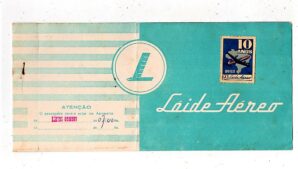 Capa de Passagem Loide Aereo Nacional – Anos 50 – Aviação - Com Cinderela