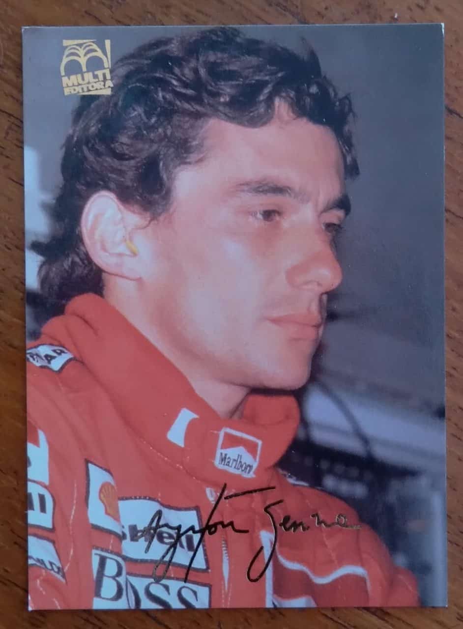 | Casa do Colecionador Cartão Coleção Ayrton Senna Multi Editora 111 / México 1989 Tenso.