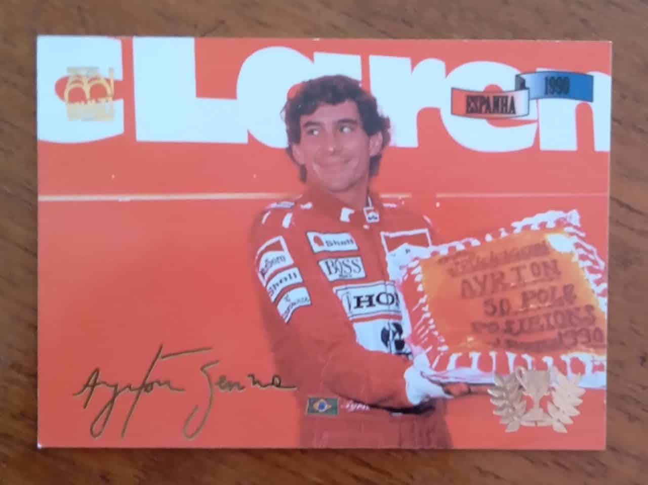 | Casa do Colecionador Cartão Coleção Ayrton Senna Multi Editora 65 / GP da Espanha 1990