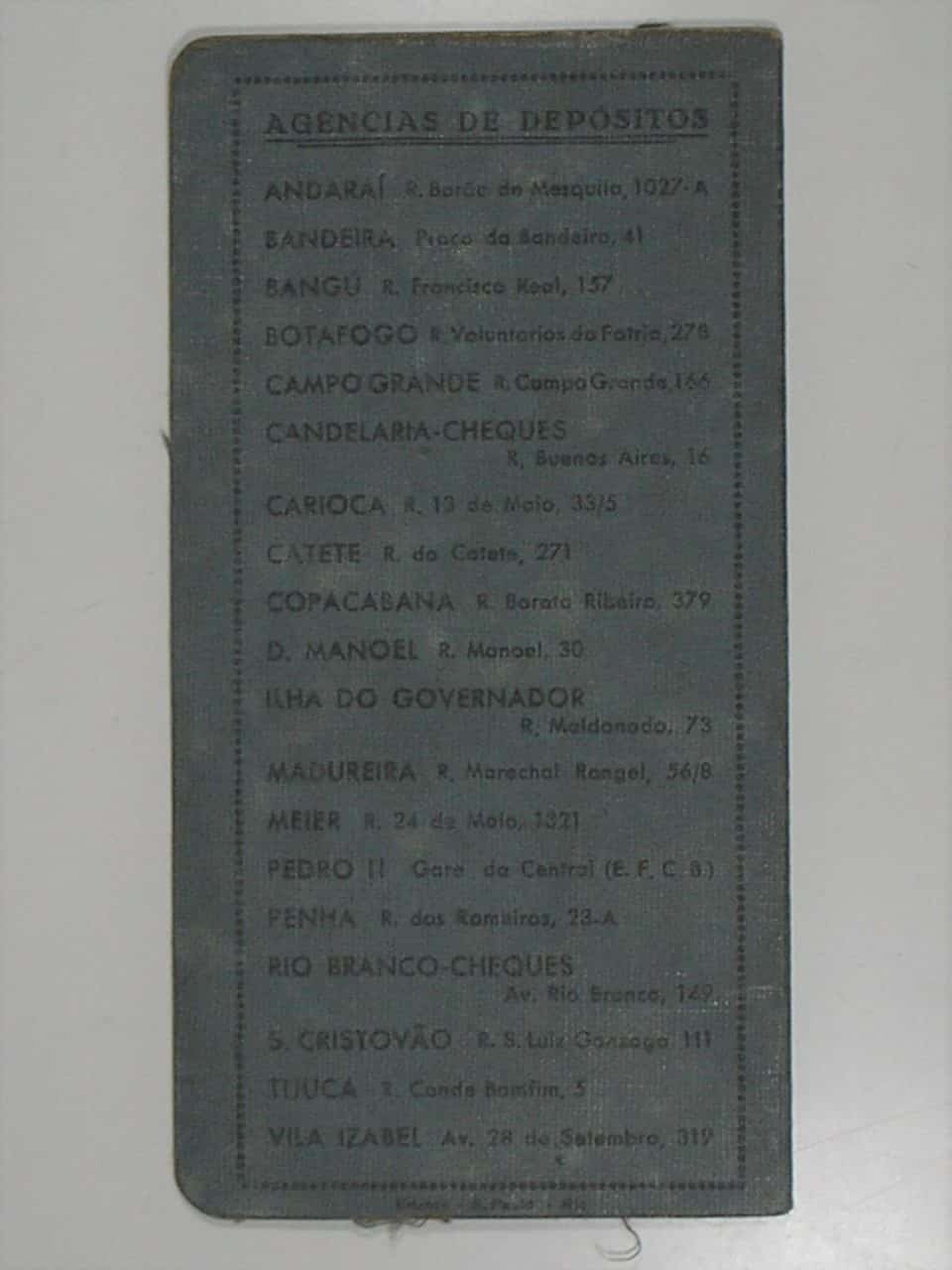 | Casa do Colecionador Documento - Antiga Caderneta de Poupança da Caixa Economica Federal de 1943