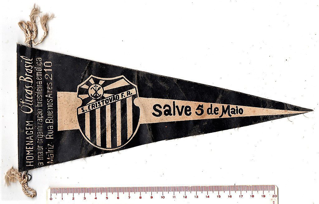 | Casa do Colecionador Flamula Antiga Futebol - São Cristovão F. R. ( RJ ) - Anos 50