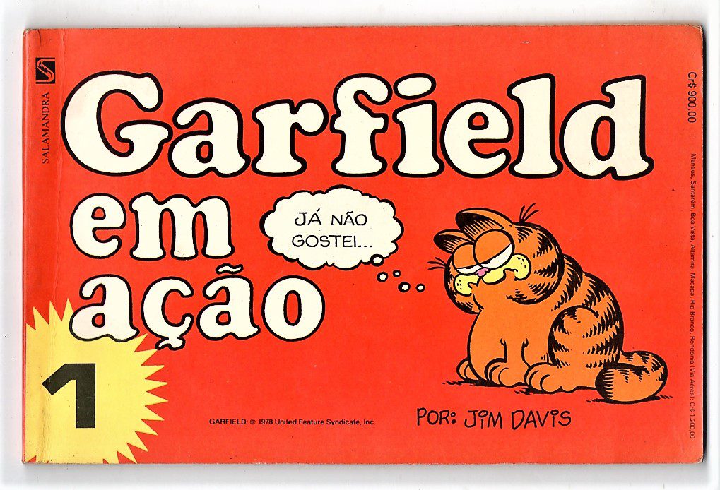 | Casa do Colecionador Hq Garfield Em Ação - Nº 1 - Editora Salamandra – Anos 80