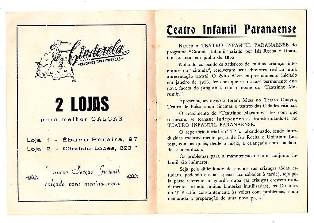 | Casa do Colecionador Programa De Teatro Infantil Paranaense - A Fadinha Sapeca - Anos 60