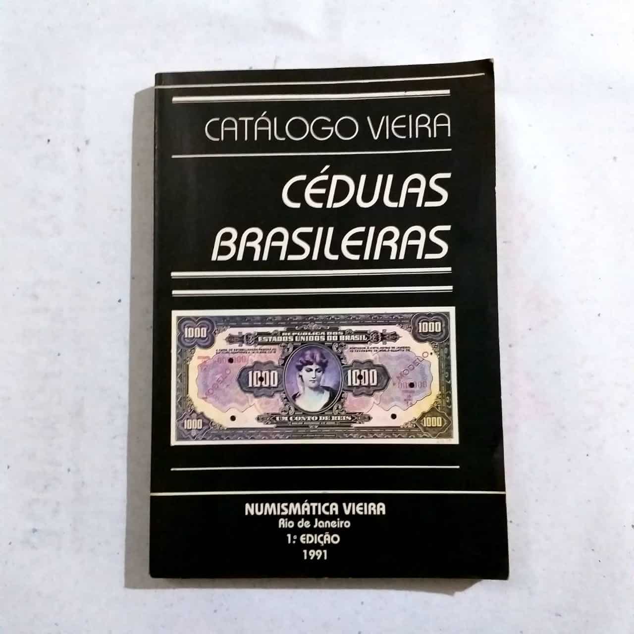 Antigo Catálogo Vieira de Cédulas Brasileiras do Ano de 1991 (1ª Edição)